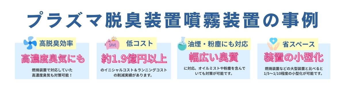 プラズマ脱臭装置の事例