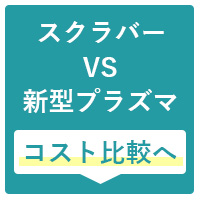 スクラバーと新型プラズマ脱臭装置のコスト比較