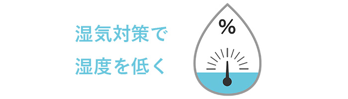 湿度を低く保つ