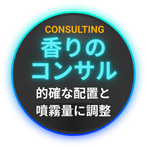香りのコンサル / 的確な配置と噴霧量に調整